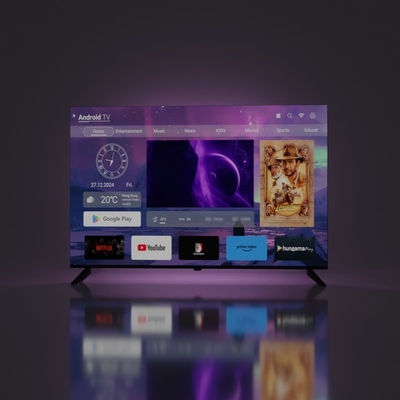 پلت فرم تلویزیون اندروید تلویزیون هوشمند LED با استاندارد تلویزیون دیجیتال DVB-T2 و فناوری پیشرفته